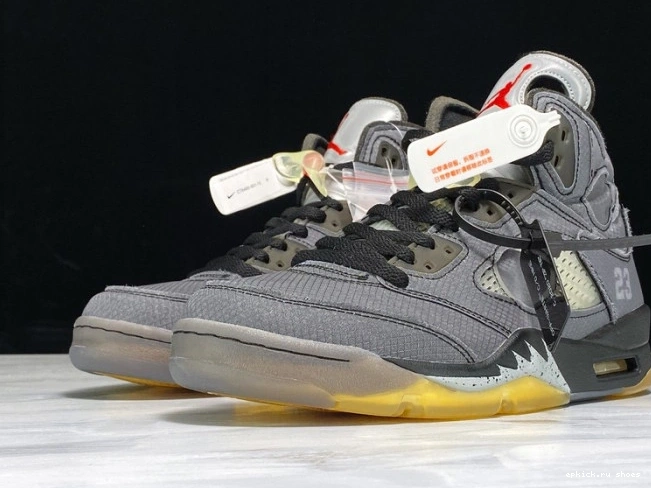 Cheap Jordan 5 Off-White CT8480-001 x Black Air 0822